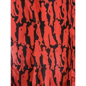Vintage Henry Lee Petite Red Dress Silhouette Man & Woman Fabric Must See 10